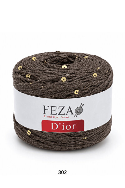 FEZA GROUP Dior Fantezi Pullu El Örgü İpliği, 100 gr, 310 m