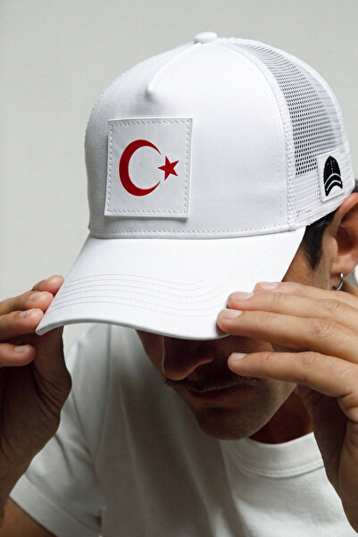 all hats قبعة بيسبول شبكية مزينة بطباعة العلم التركي