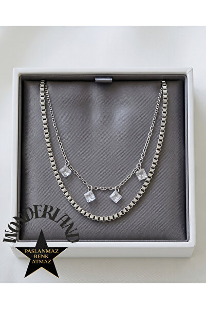 stainless steell 316L Steel Silver Necklace