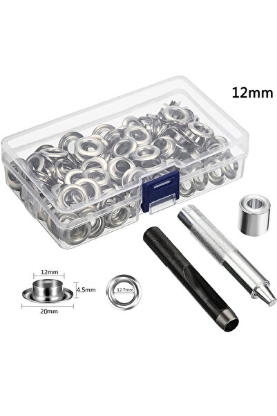 Choice1 100 sets 12mm Grommet Tool Kit 100 Sets Grommets Eyelets 6mm 10mm 12m...