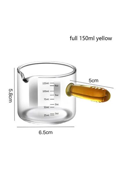 Choice5 125ml yellow KEMORWLA 1PC Glass Espresso Glasses 60/125ml Clear Scale...