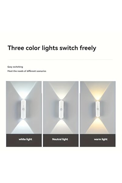 Choice مصباح ليلي قابل لإعادة الشحن من سانس مزود بمستشعر حركة RGB، مصباح حائط...