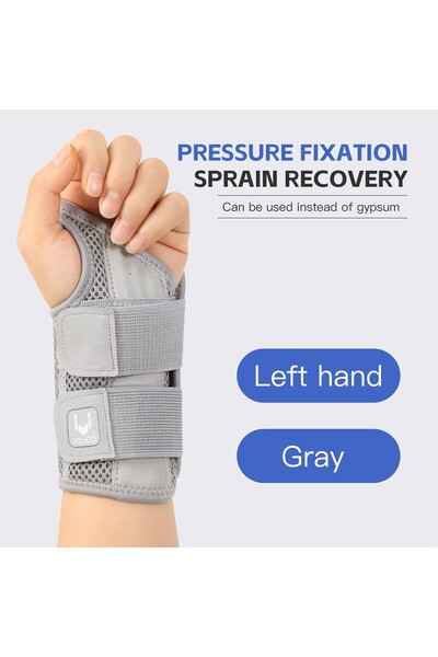 Choice14 L-XL Right-Gray Wrist Brace with Thumb Support for Men Women, Breath...