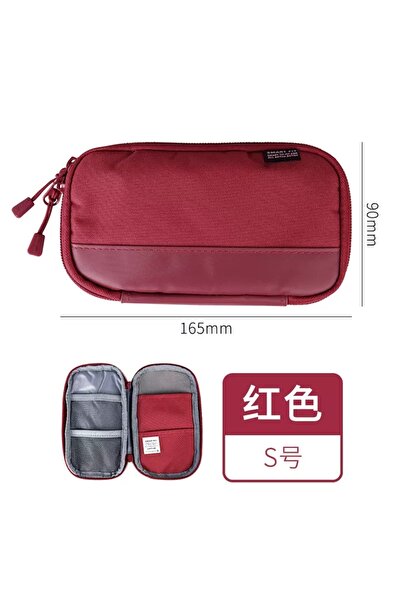 choice2 S red Lihit Lab Large Capacity PU Waterproof Pencil Case Big Pen Hold...