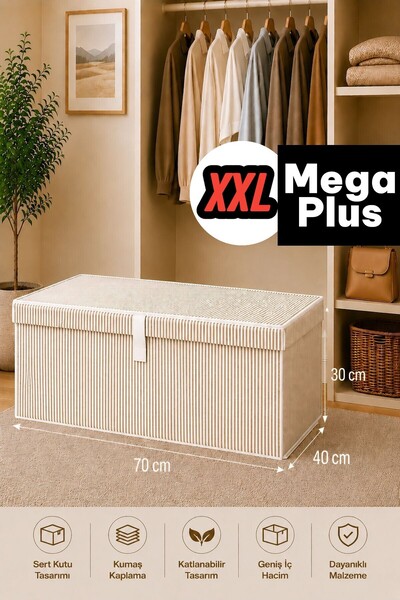 Helen's Home Large Size Box with Lid 70X40X30 Storage Box Blanket Quilt Cloth...