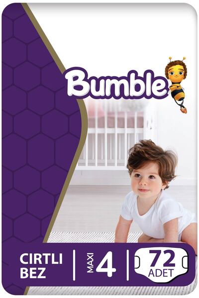 Bumble Size 4 Maxi Baby Diapers Eco Package 72 Pieces |   7-18kg