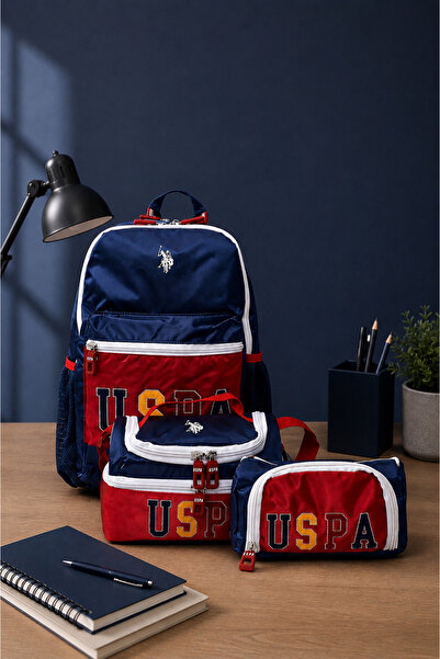 U.S. Polo Assn. يو اس بولو. أسن. مجموعة حقيبة مدرسية للأولاد PLSET 242646566
