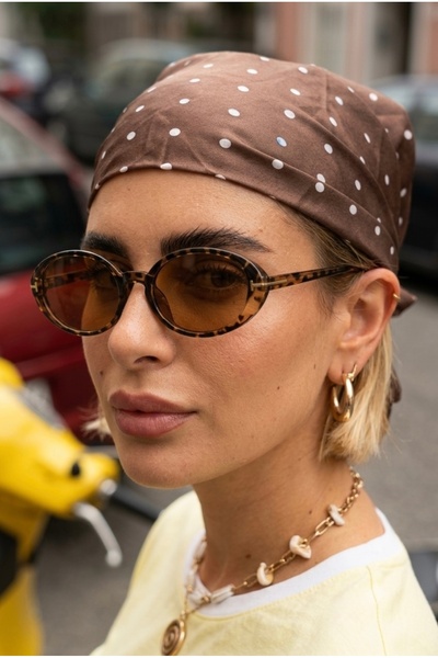 Eyesofia نظارات شمسية بإطار ليوبارد بلون لؤلؤي