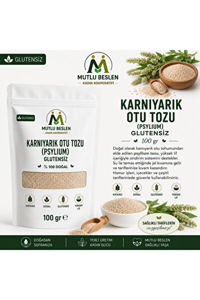 GLUTENSİZ KARNIYARIK OTU TOZU ( PİSİLLİUM) 100 g