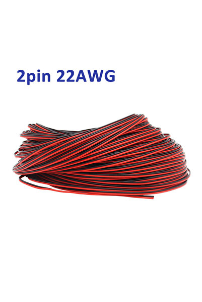 Choice4 سلك كهربائي 22AWG ثنائي الأسلاك (2PIN) أحمر وأسود بطول 10 متر، نحاس م...