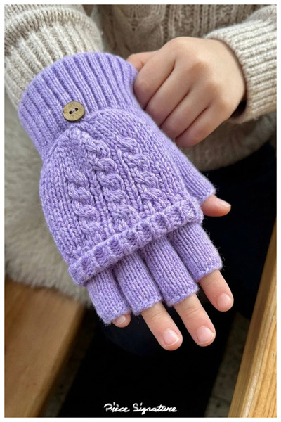 PIECE SIGNATURE Luxury Covered Cut-Finger Gloves for Teenagers (Ages 7-10)