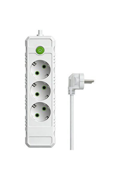Choice EU Plug QL-1031 2m Extension Cord Power Socket QL-1031 / QL-1095U AC O...