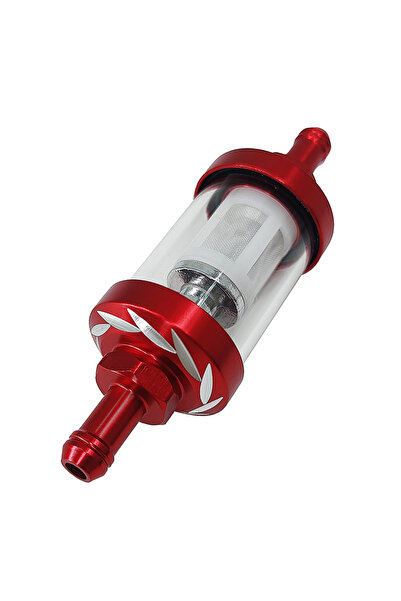 Choice3 Red 8mm CNC Motorcycle Gas Fuel Oil Filter Moto Accessories For ATV P...