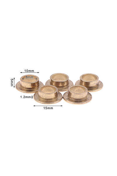 Choice1 8x10x5 5Pcs 8MM Inner Diameter Powder Metallurgy Oil Bearing With Edg...