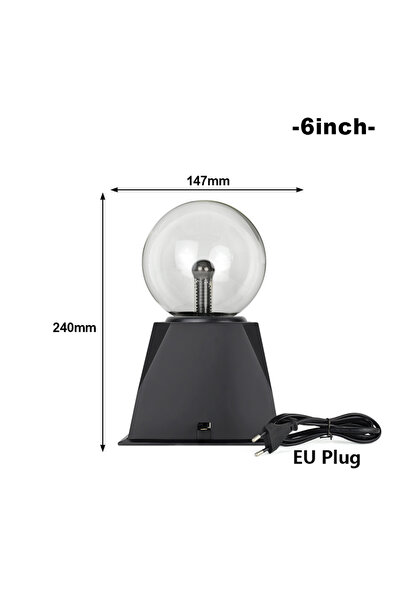 Choice3 6 inch Magic Crystal Plasma Ball Lamp 3/4/5/6/8 Inch LED Night Light ...