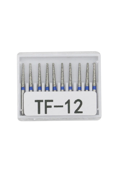 Choice12 مجموعة رؤوس حفر ماسية للأسنان TF-12، 10 قطع/مجموعة، قطر FG، مقبض عال...