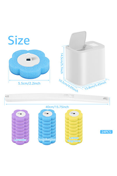 Choice White 24 Brush Head New Toilet Brush Disposable Replacement Head Clean...