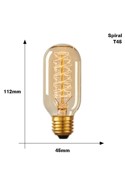 Choice E27 40W T45 spirai 220V Retro Edison Bulb E27 220V 40W ST64 G80 G95 G1...