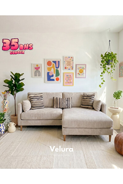 Velura Home & Living Pamela Köşe Koltuk - Krem
