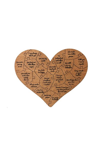 Choice Light Brown 20 Reasons Why I Love You Puzzle Engraved Love Gift Home D...