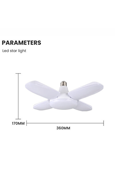 Choice 220V Large size E27 Fan Shape Foldable LED Bulb AC220V/110V Deformatio...