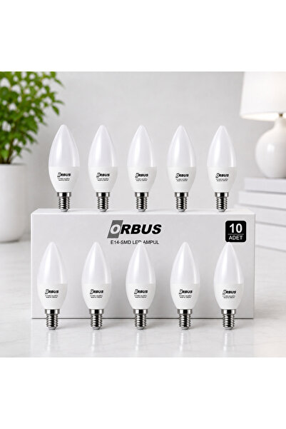 ORBUS Bright LED 4.8W BEYAZ IŞIK E14 425Lm 10 ADET