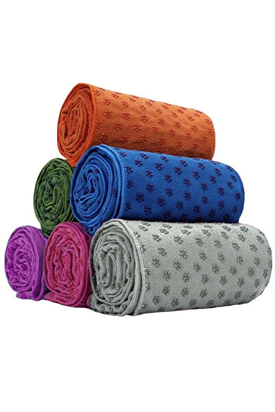 Yogatime Yoga Mat Towel – Green - Microfiber and Non-Slip Abs Base
