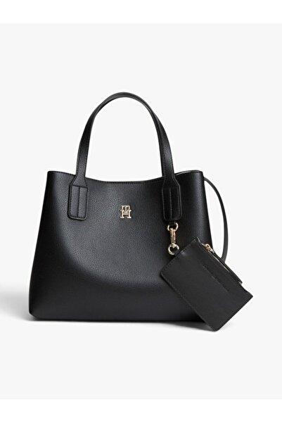 Tommy Hilfiger Kadın Çıkarılabilir Mini Askılı ve Cüzdanlı TH Monogram Logolu...