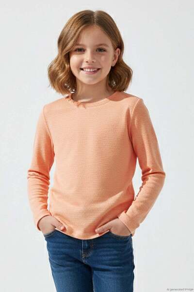Breeze Girls' Long Sleeve T-Shirt Basic 9-14 Years, Salmon
