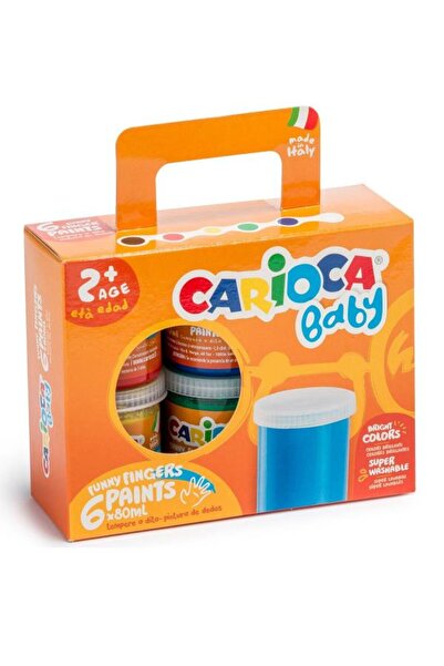 carioca Bebek Parmak Boyası 6lı 6X80 Ml Süper Yıkanabilir +2 Yaş Ko032