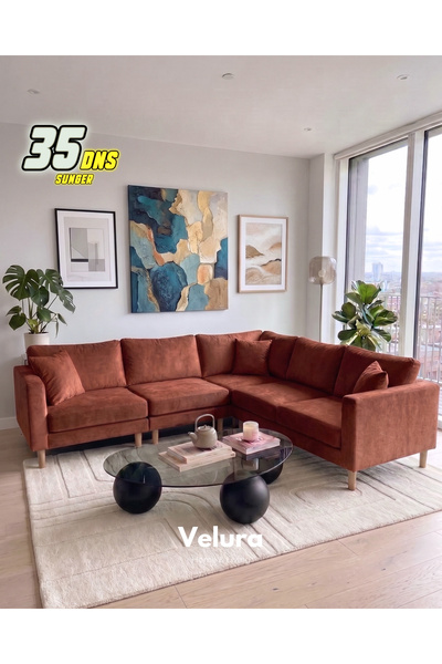 Velura Home & Living Armin Akıllı 5 Modül Köşe Koltuk Takımı & Modüler Yatakl...