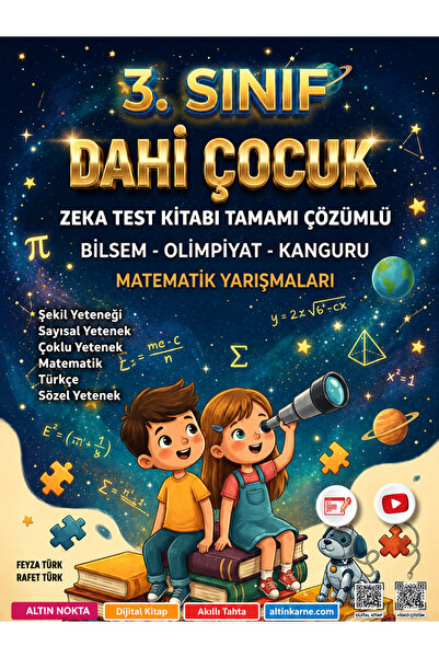 Altın Nokta Yayınevi 3. Sınıf Dahi Çocuk Bilsem Kanguru Olimpiyat Zeka Kitabı