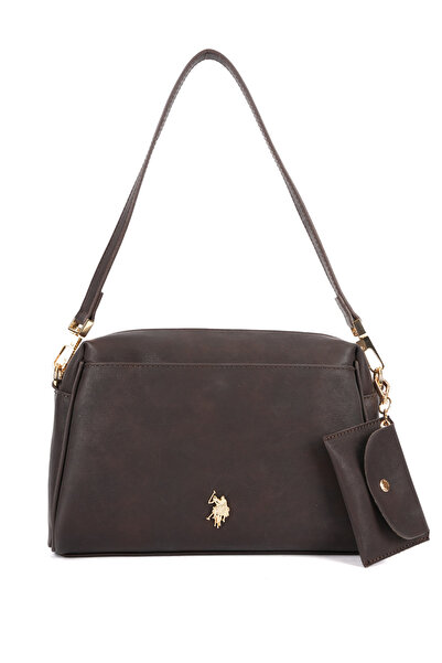 U.S. Polo Assn. Coffee-Brown Women's Shoulder Bag Us26619