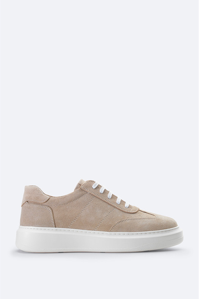 Avva Beige Casual Shoes - 100% Suede Leather, Flexible Sole B 008002