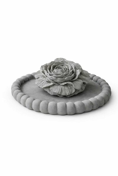 Karra Art "Beton Görünümlü Dekoratif Gül Figürlü Oda Kokusu Taşı Beton Grisi"