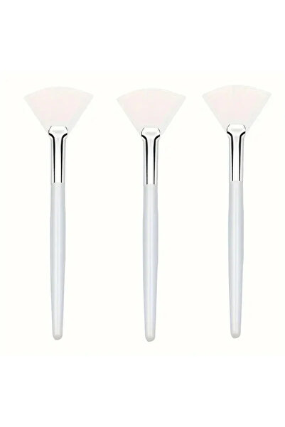 Choice white-3pcs 3/6/12pcs Practical Facial Brushes Fan Shape Brush Flat Hea...
