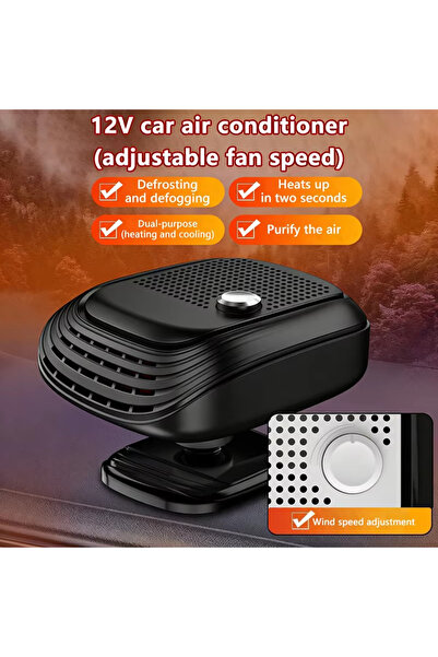 Choice 12v black 360° Rotation Winter Fast Car Heater 12V/24V Car Heater Fan ...