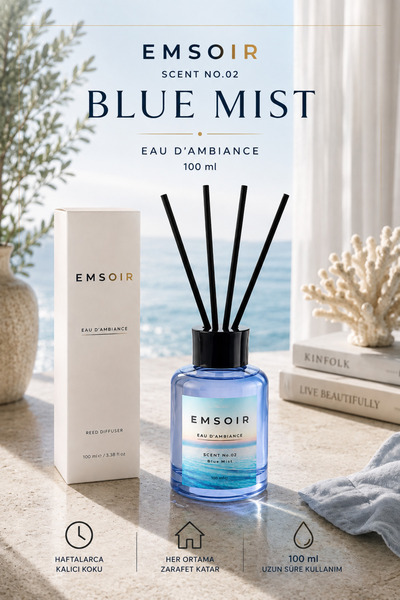Blue Mist Çubuklu Oda Kokusu 100ml
