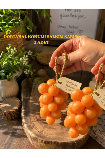 umay hatun soap portakal kokulu üzüm salkım sabun 2 salkım - duş musluk sabun...
