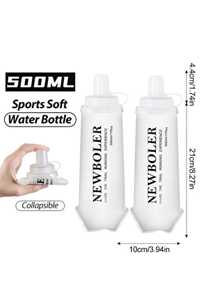 Choice1 500ML-2N NEWBOLER Sports Water Bottles BPA-Free Collapsible Soft Flas...