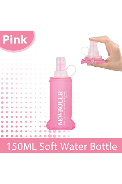 choice2 BOT200-150-LIGPINK NEWBOLER 150/250/500ml Water Bottle TPU Collapsibl...