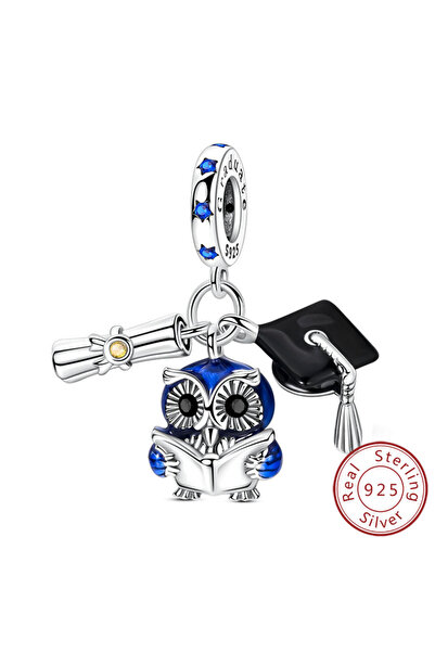 Choice KTC1618 قلادات خرز أصلية من الفضة الإسترلينية عيار 925 على شكل قبعة ال...