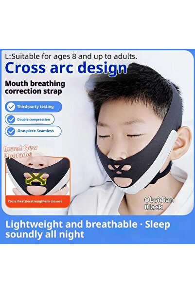 choice2 JETTING L Black 〔DD329〕Mouth Breathing Correction Belt- Prevents Snor...