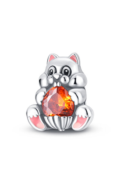 Choice14 PAC702 925 Silver Color Pink Rabbit Sheep Cat Dog Animal Charms Bead...