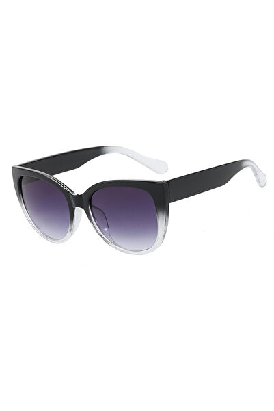 Choice black 1 pc Black Fashion Cat Eye Sunglasses for Women Gradient Color D...
