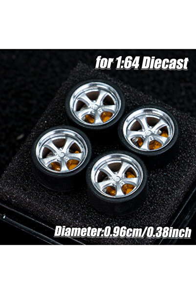 Choice1 Work VSKF Silver 1:64 Scale Model Car Wheels Rims 4pcs 1Set 3D Printe...