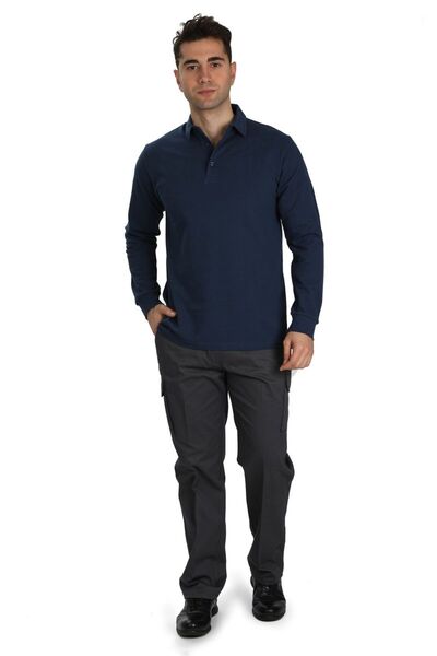 SAYGINLAR İŞ TEKSTİLİ T-shirt Shirt Collar Long Sleeve