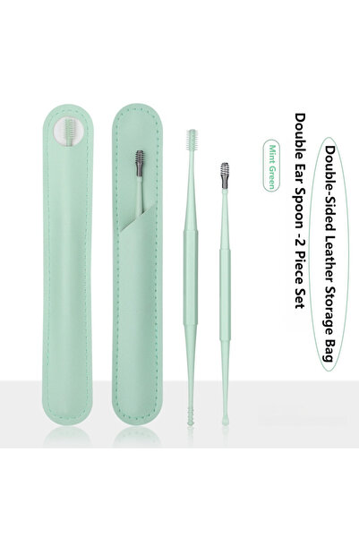 Choice 2pcs-1bag Double Silicone Soft Head Rotary Screw Earpick Ear Picking T...