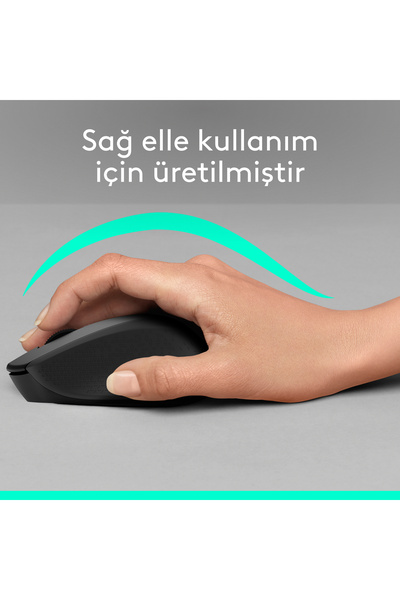 logitech M330 Sessiz Kablosuz Optik Mouse, Siyah 910-004909