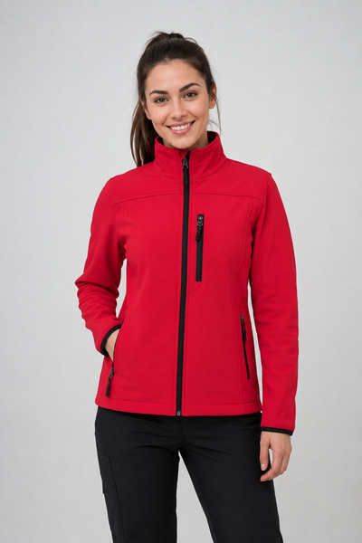 ESER İŞ GÜVENLİĞİ Softshell Mont Kırmızı - Slim Fit